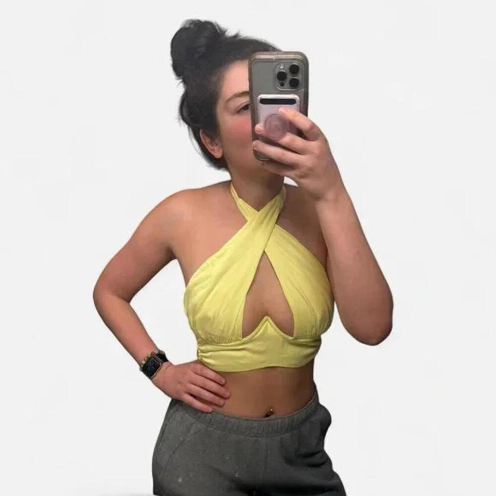 For Love and Lemons Rana Top in Yellow Size M - Picture 3 of 3